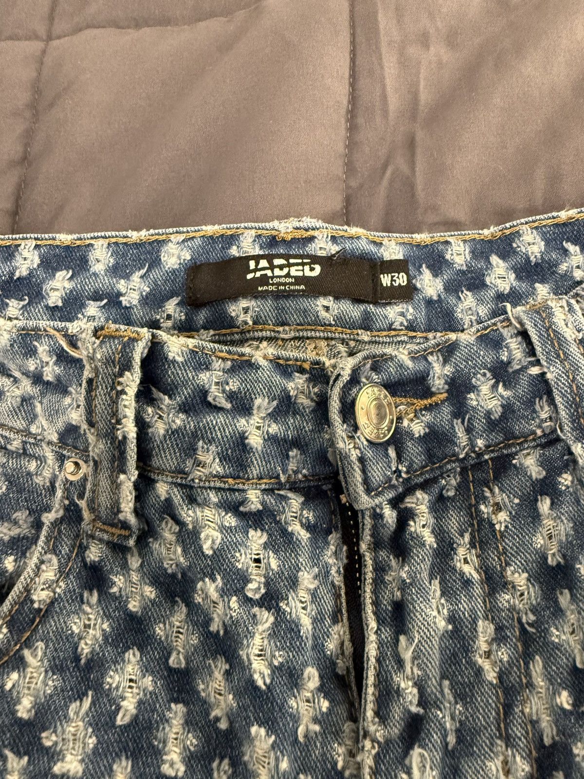 Jaded London Jaded London Men’s Distressed Straight Leg Jeans Size US 30 / EU 46 - 2 Thumbnail