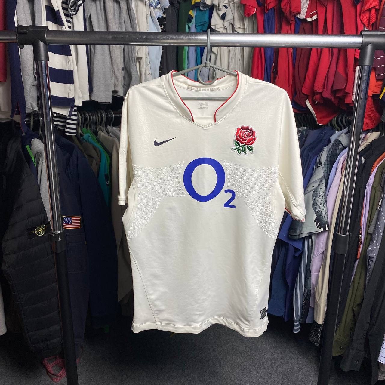 Nike × Vintage Vintage Nike England Rugby o2 rare 00’s jersey Size US L / EU 52-54 / 3 - 1 Thumbnail