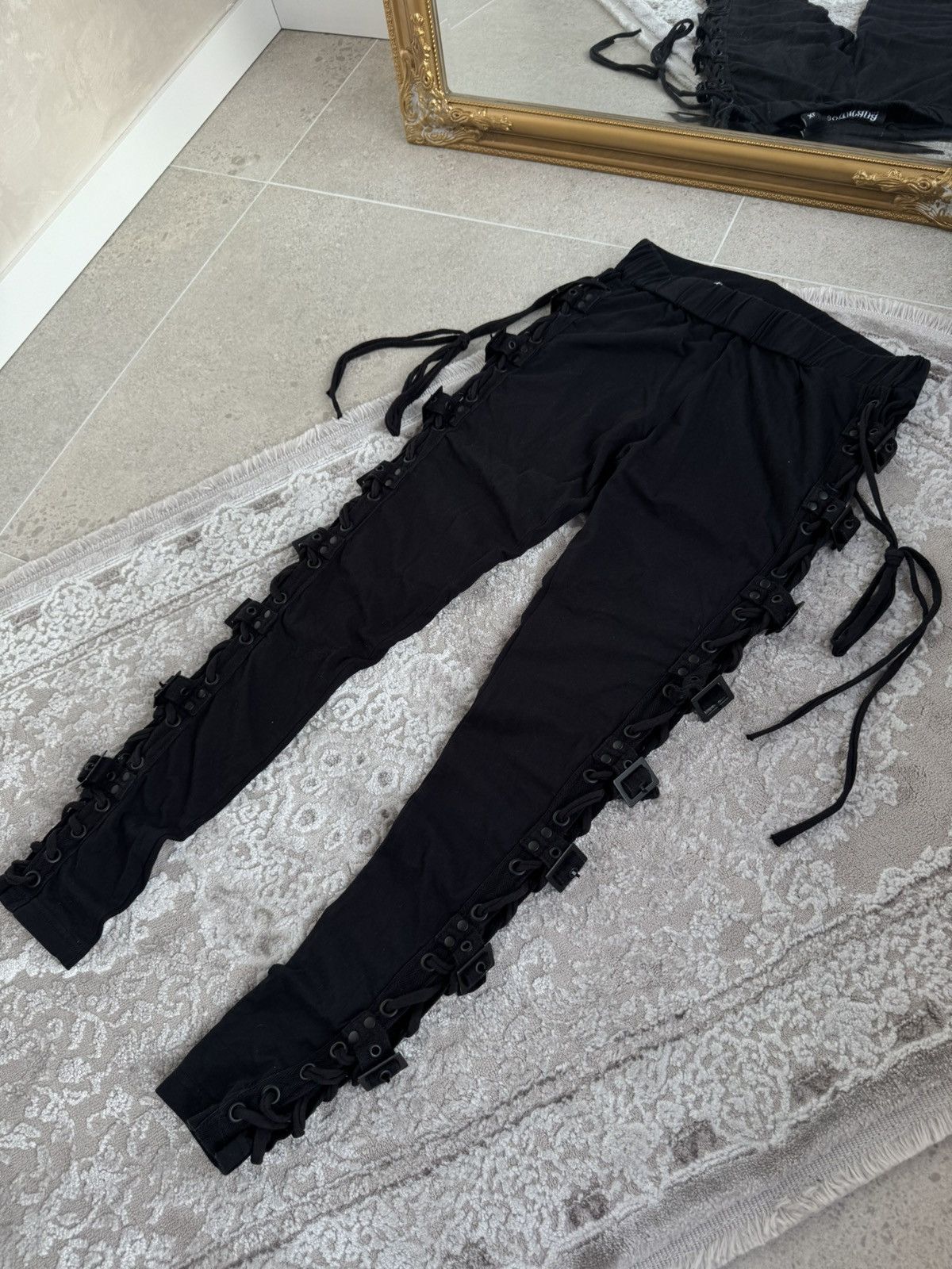 Vintage Rare Pants Gothicana Bondage BDSM Punk Avant-Garde Japan Size US 30 / EU 46 - 4 Thumbnail