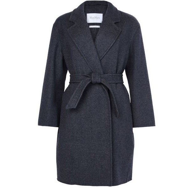 Max Mara MAX MARA Carnia Belted Blue Wool Long Coat New & Authentic ( Size M / US 6-8 / IT 42-44 - 1 Thumbnail