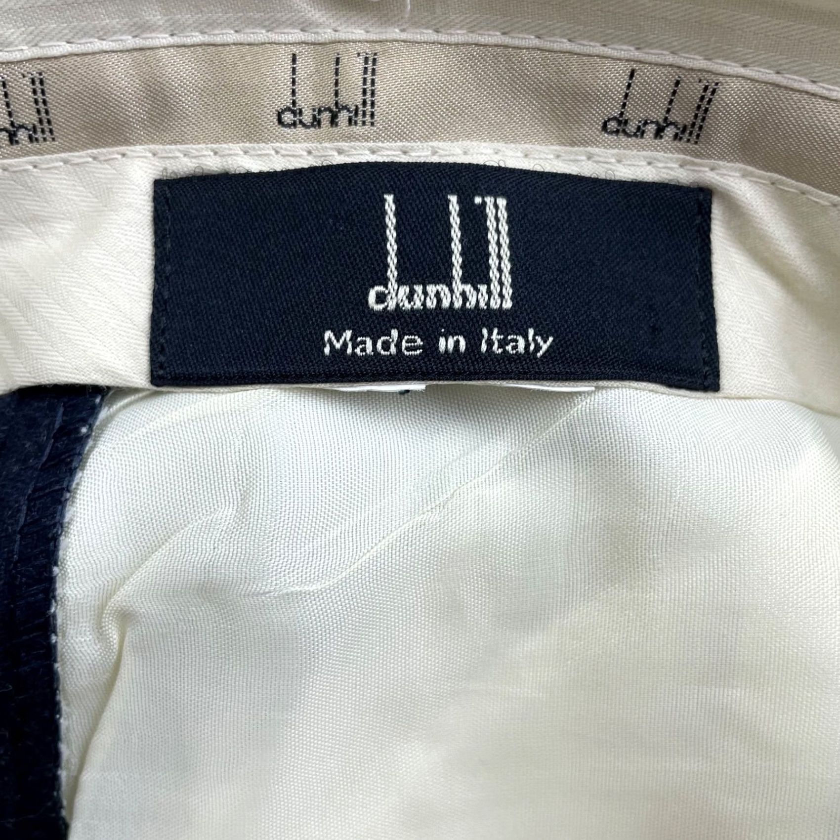 Vintage Dunhill Men’s 100% Wool Flannel Flat Front Dress Pants Navy Blue Italy 36x30 Jeans? Size US 36 / EU 52 - 4 Thumbnail
