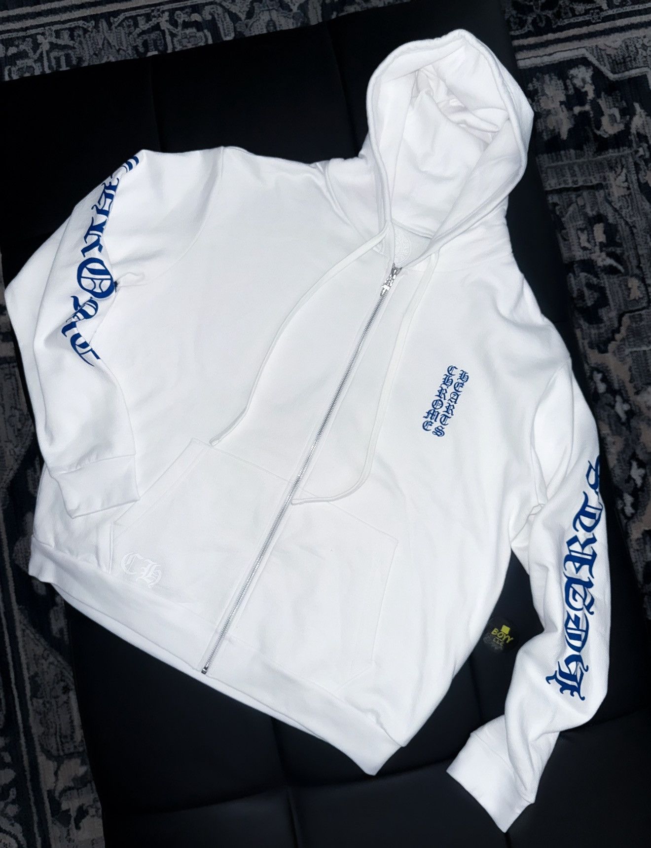 Chrome hearts logo zip up hoodie