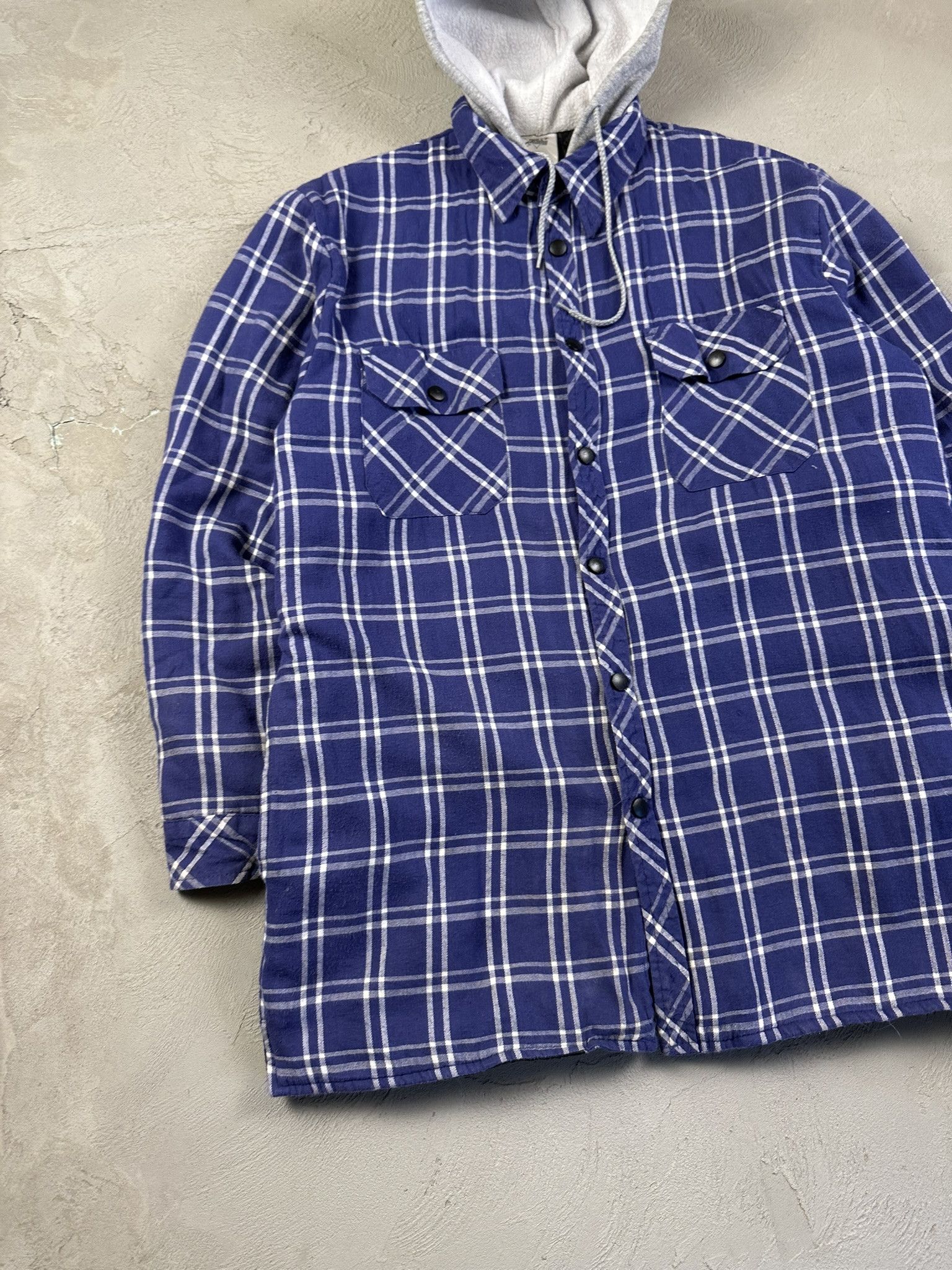 Vintage 90s Vintage Storm Fighter Workwear Flannel Hood Jacket Size US L / EU 52-54 / 3 - 2 Thumbnail