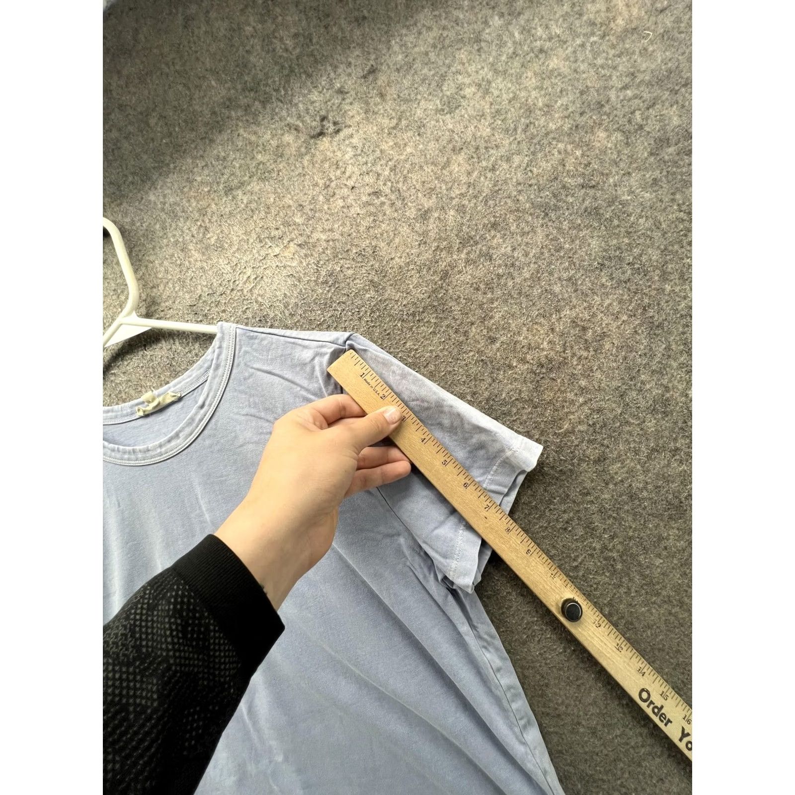 Madewell Madewell Shirt Womens Medium Blue Solid Crew Neck Short Sleeve Jersey Top Size M / US 6-8 / IT 42-44 - 3 Thumbnail