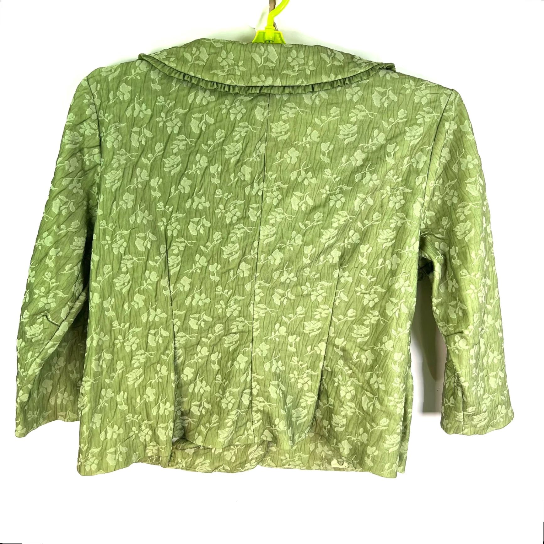 Vintage Vintage 70s Floral Blazer Womens Size M/L Green Size L / US 10 / IT 46 - 7 Thumbnail