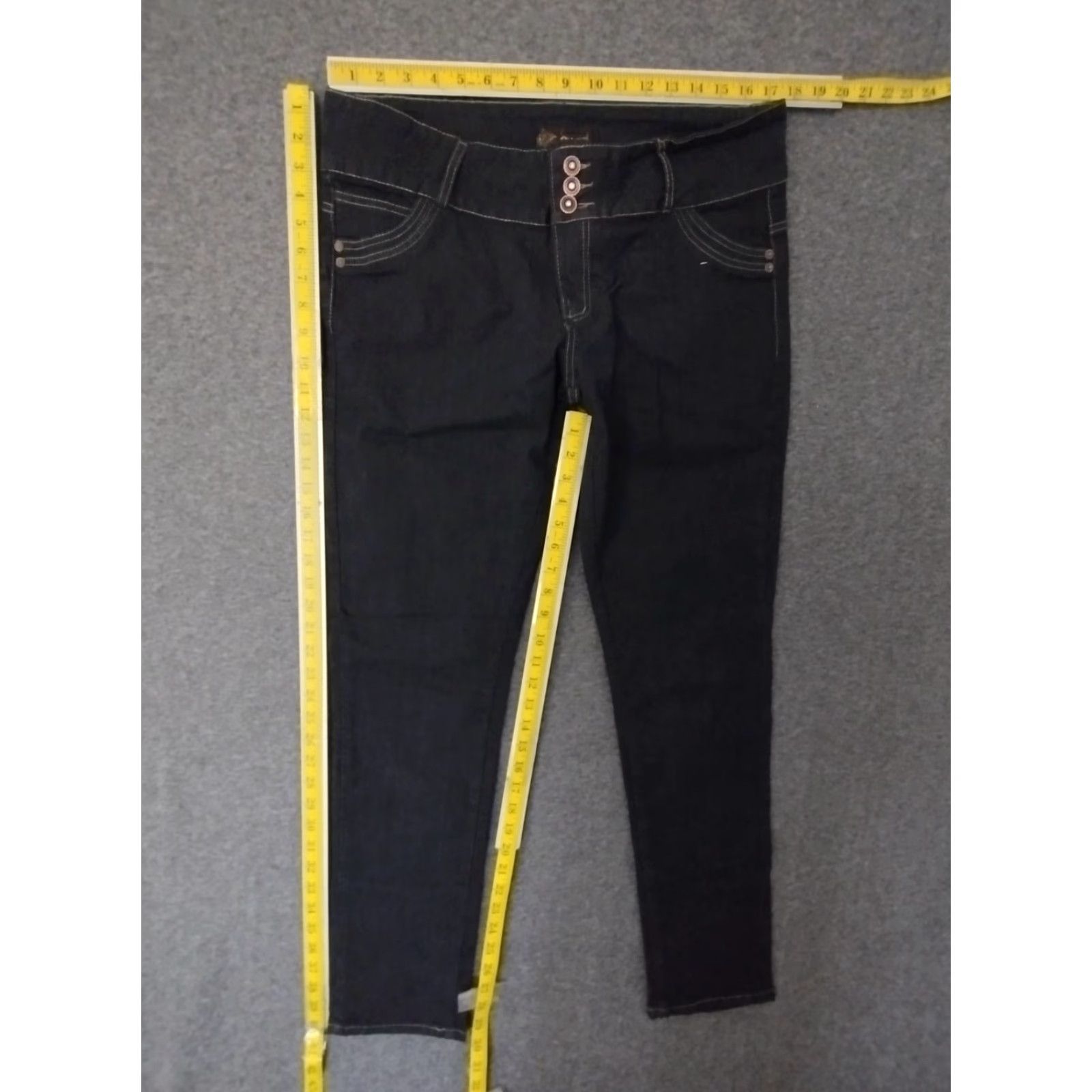 Vintage VINTAGE Unbranded Jeans 3 Button Closure Dark Wash Skinny Women's 21/22 Size 42" / US 20 - 5 Thumbnail