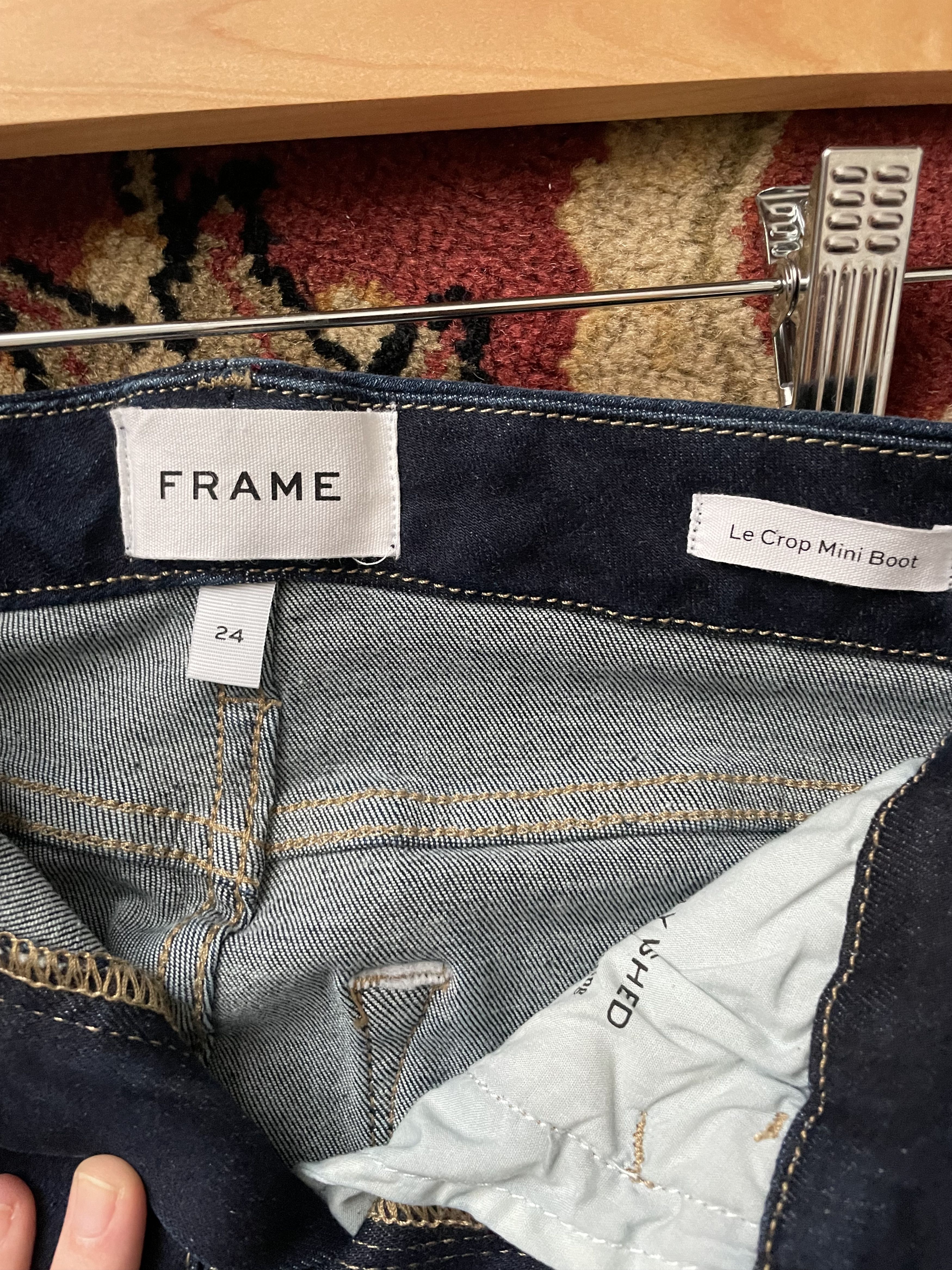 image of Frame Le Crop Mini Boot Jeans NWOT in Onyx Indigo, Women's (Size 24)