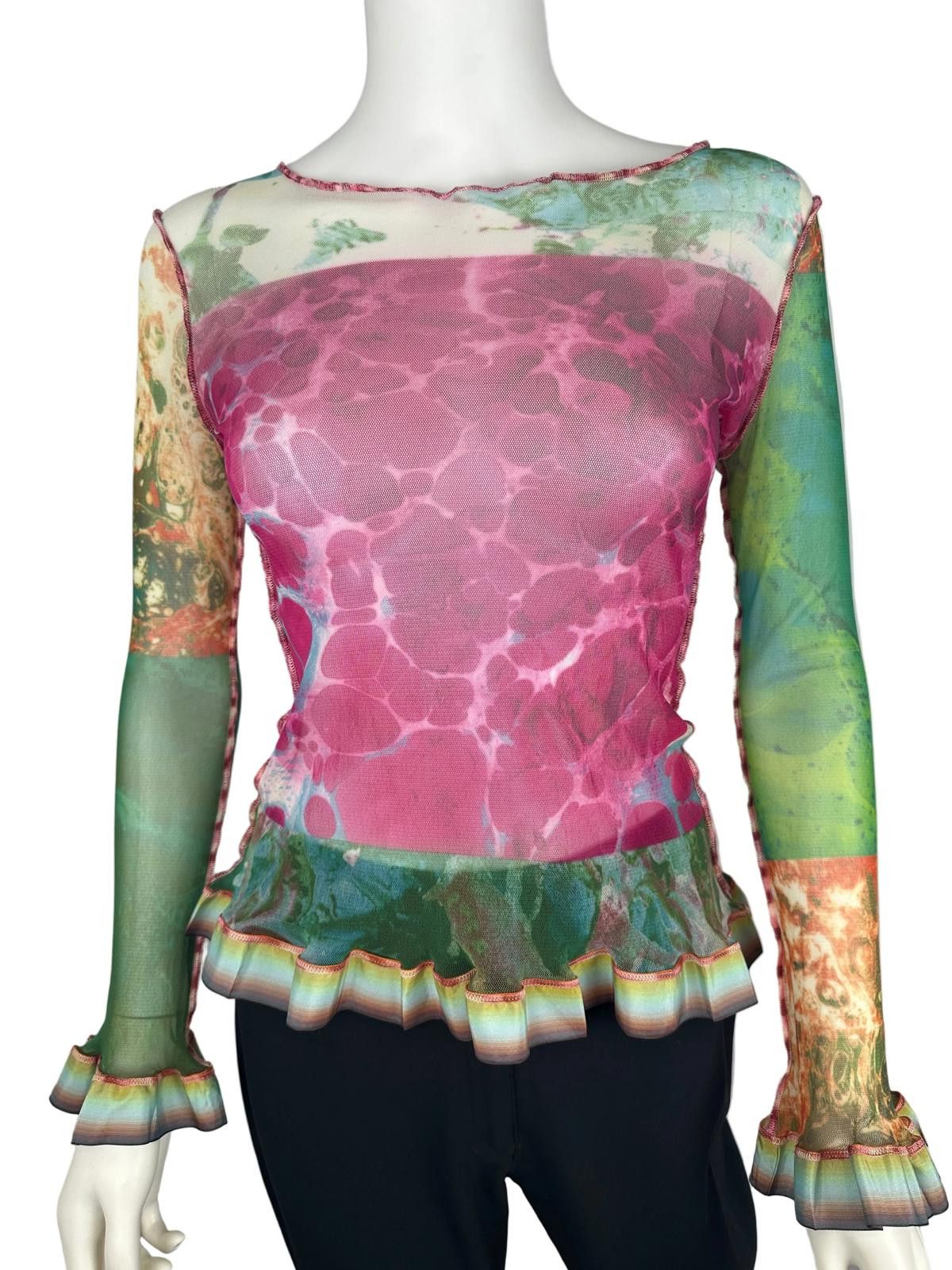Jean Paul Gaultier Jean Paul Gaultier S/S 2000 Runway Bacteria Print Top Size M / US 6-8 / IT 42-44 - 1 Thumbnail