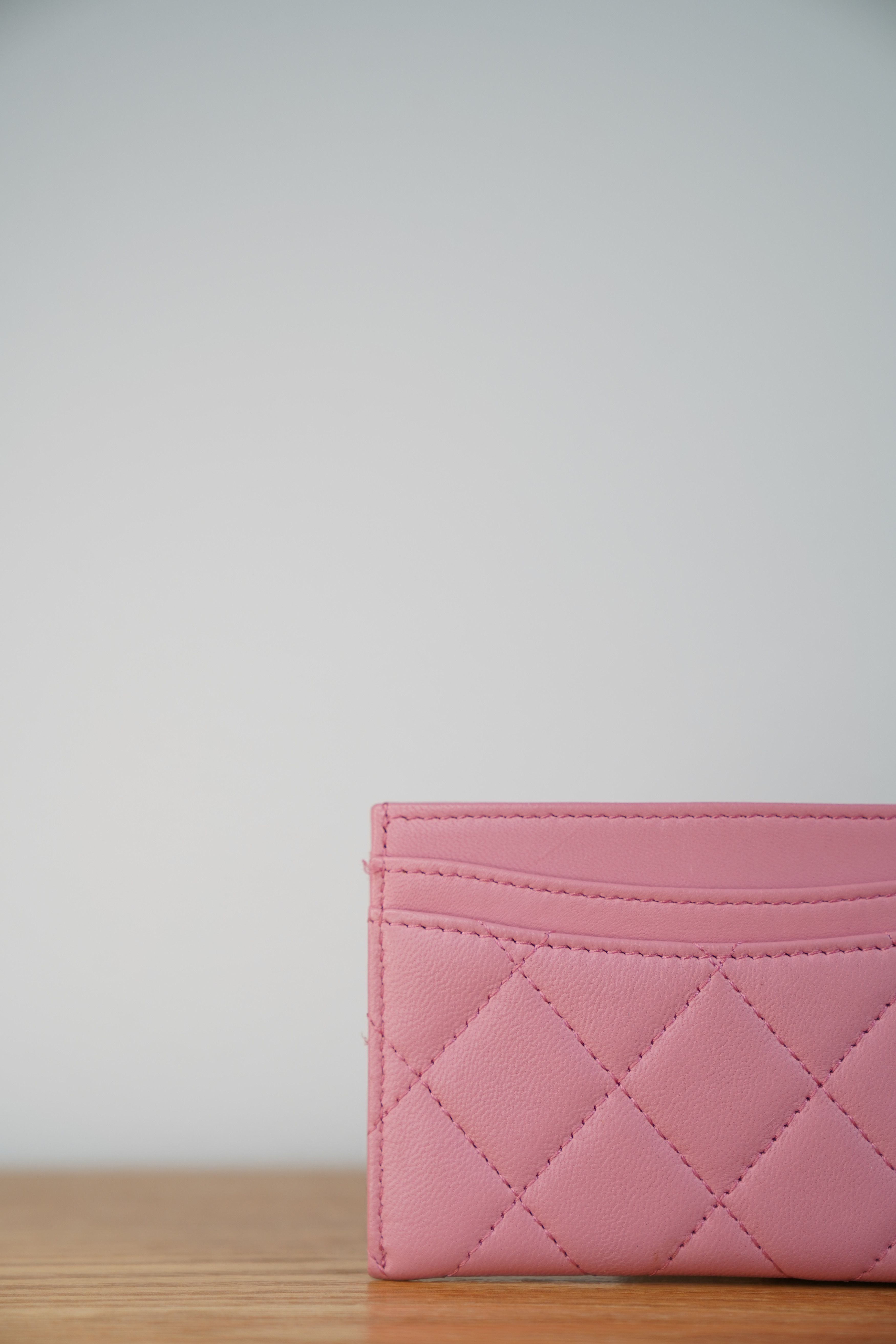 Chanel Chanel Classic Card Holder Quilted Caviar Pink Size ONE SIZE - 8 Thumbnail