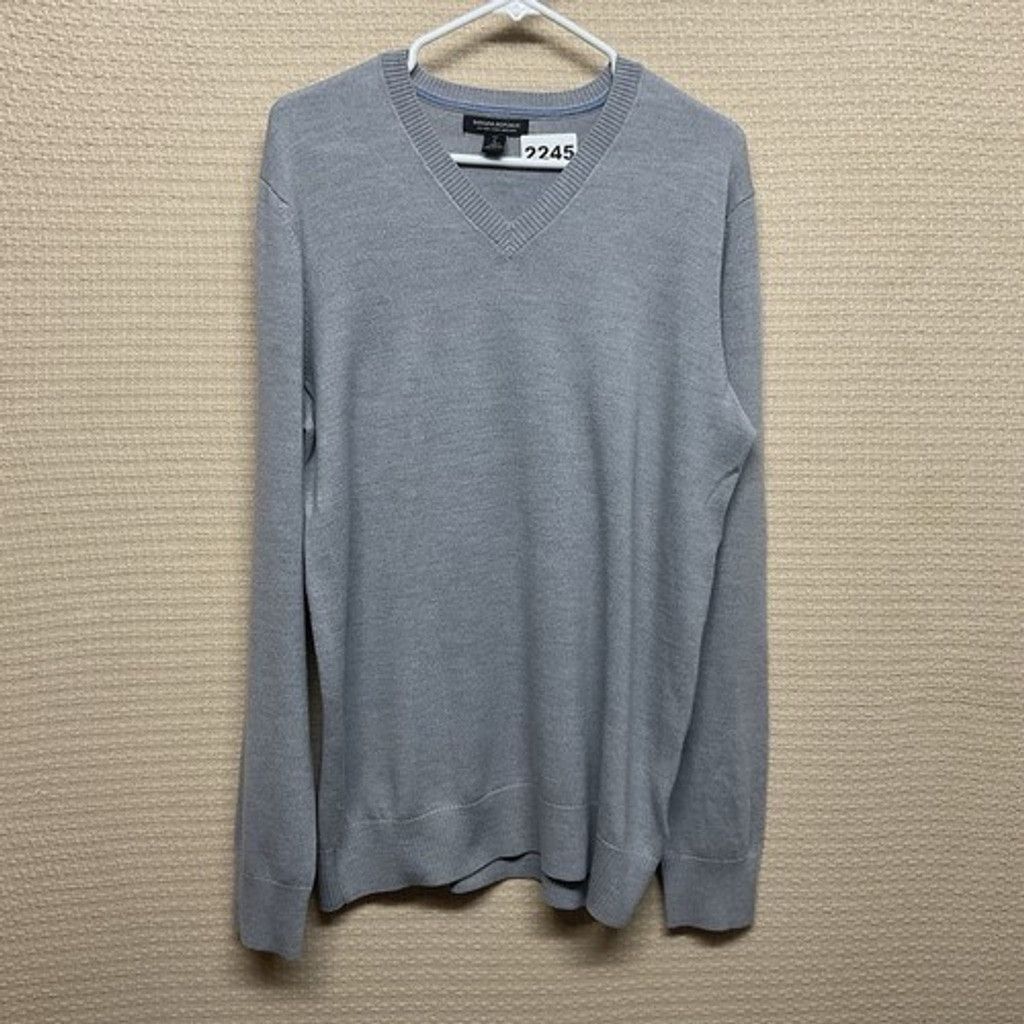Banana Republic NWOT Banana Republic Gray Wool V-Neck Sweater Men Size L Size US L / EU 52-54 / 3 - 8 Thumbnail