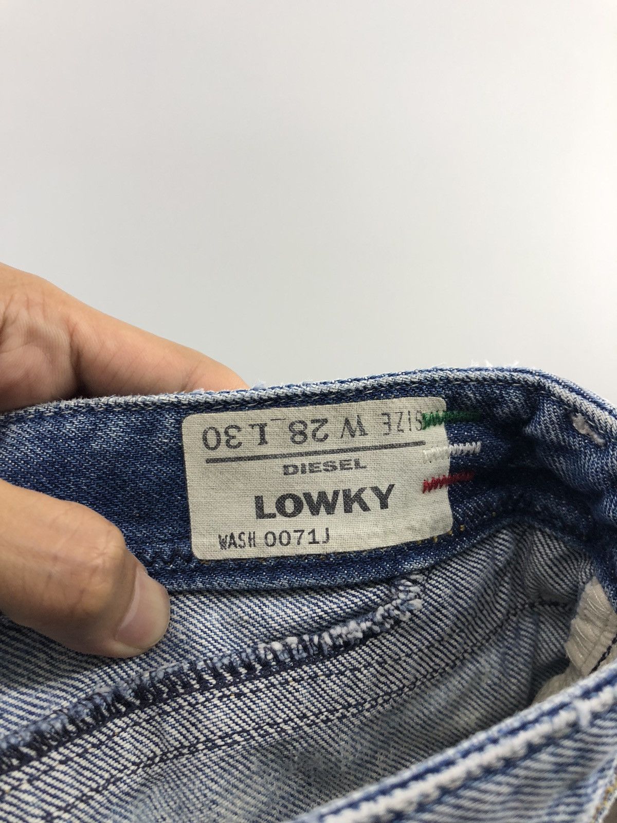 Diesel Vintage Diesel Lowky Distressed Faded Blue Jeans Size 29" - 19 Thumbnail