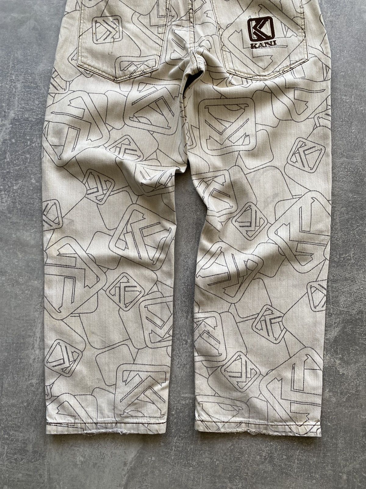 Karl Kani × Vintage Rare Vintage Karl Kani Monogram Baggy Jeans Rap Size US 30 / EU 46 - 7 Thumbnail