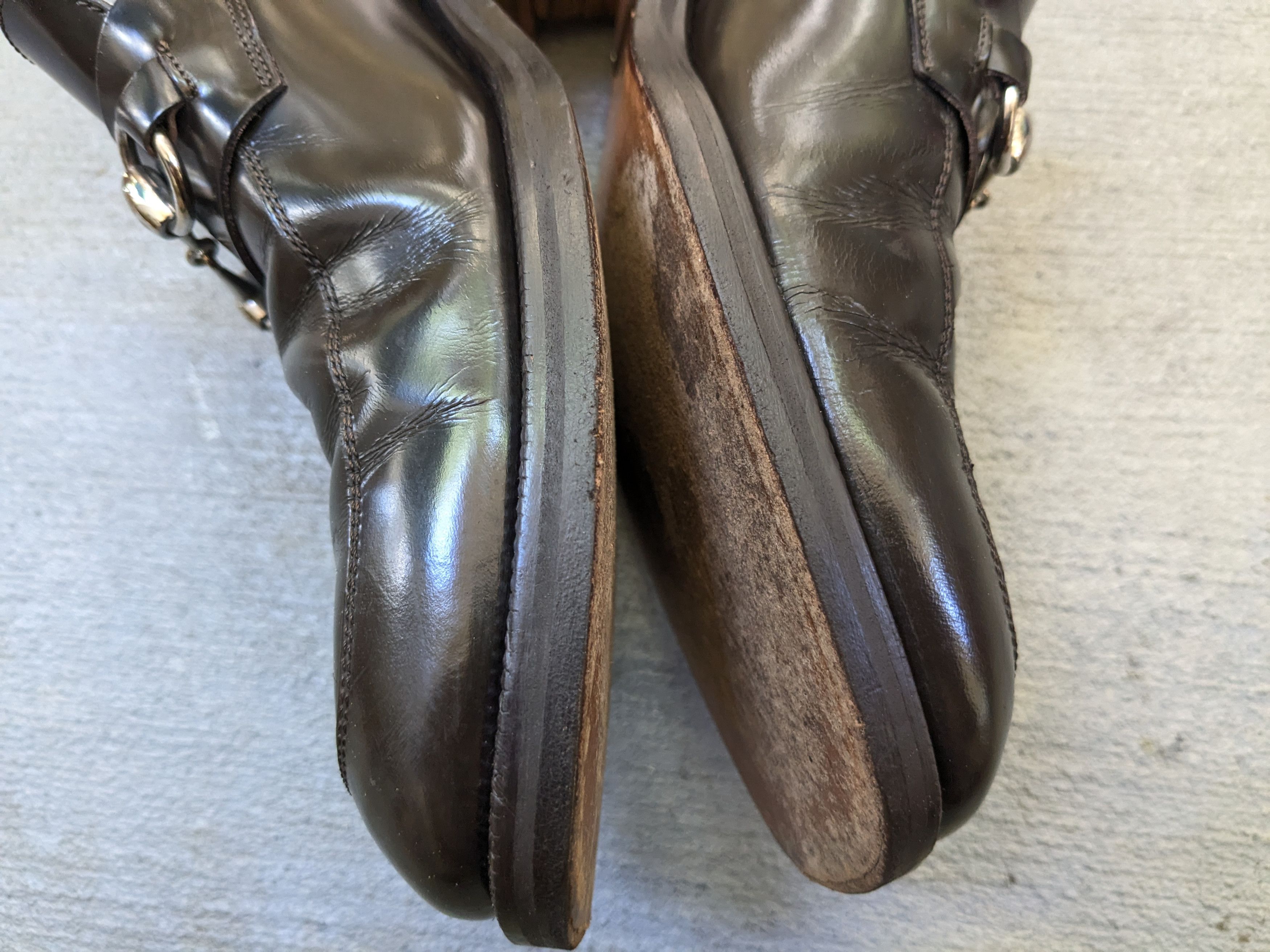 Gucci × Vintage Gucci Horsebit Loafers Brown 10 Slip Ons Snaffle Leather Size US 10 / EU 43 - 6 Thumbnail