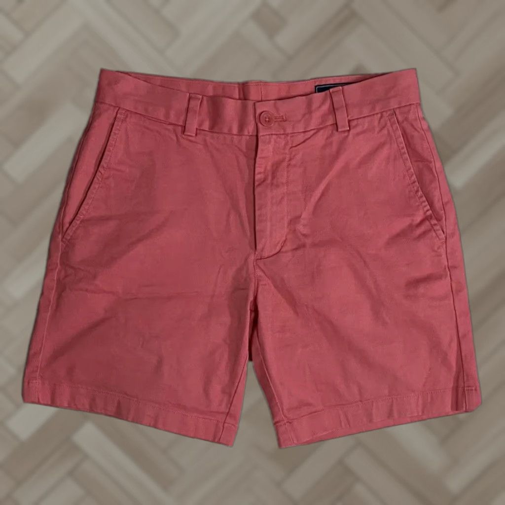 Vineyard Vines Vineyard Vines Mens Flat Front Chino Shorts Solid Pink Pockets Logo size 28 Size US 28 / EU 44 - 1 Thumbnail