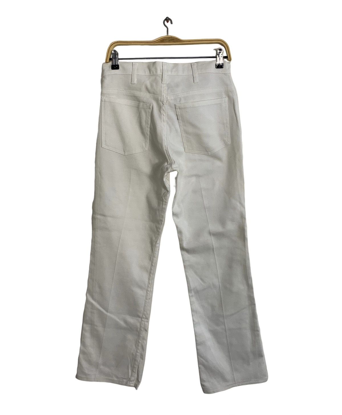 Levi's 80s Levis Strauss Sta-Prest White Denim Jeans Straight Cut Size US 28 / EU 44 - 2 Thumbnail