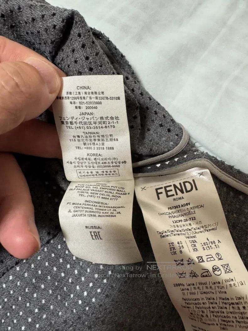 Fendi Fendi Wool short-sleeve, 100% wool, short-sleeve polo shir Size US XXS / EU 40 - 9 Thumbnail