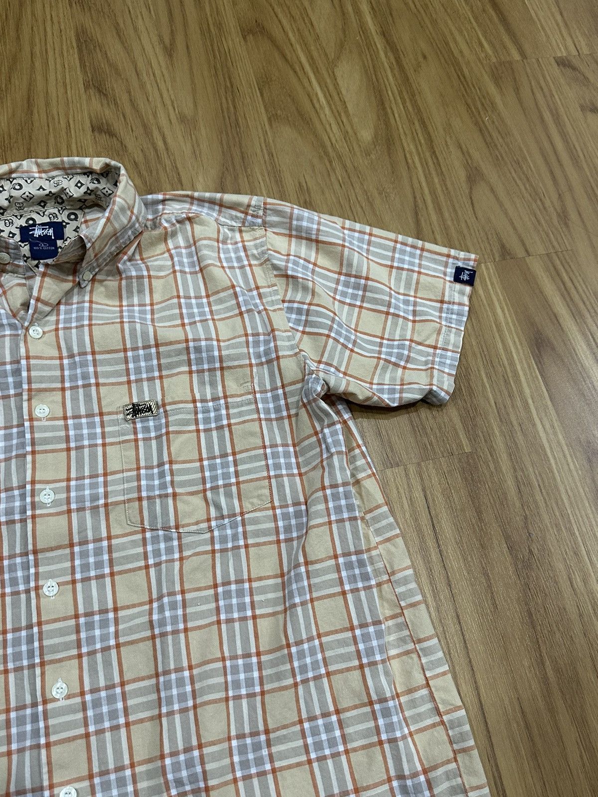 Stussy 1990-Vintage Stussy Burberry NovaCheck Monogram Shirt Size US L / EU 52-54 / 3 - 14 Thumbnail