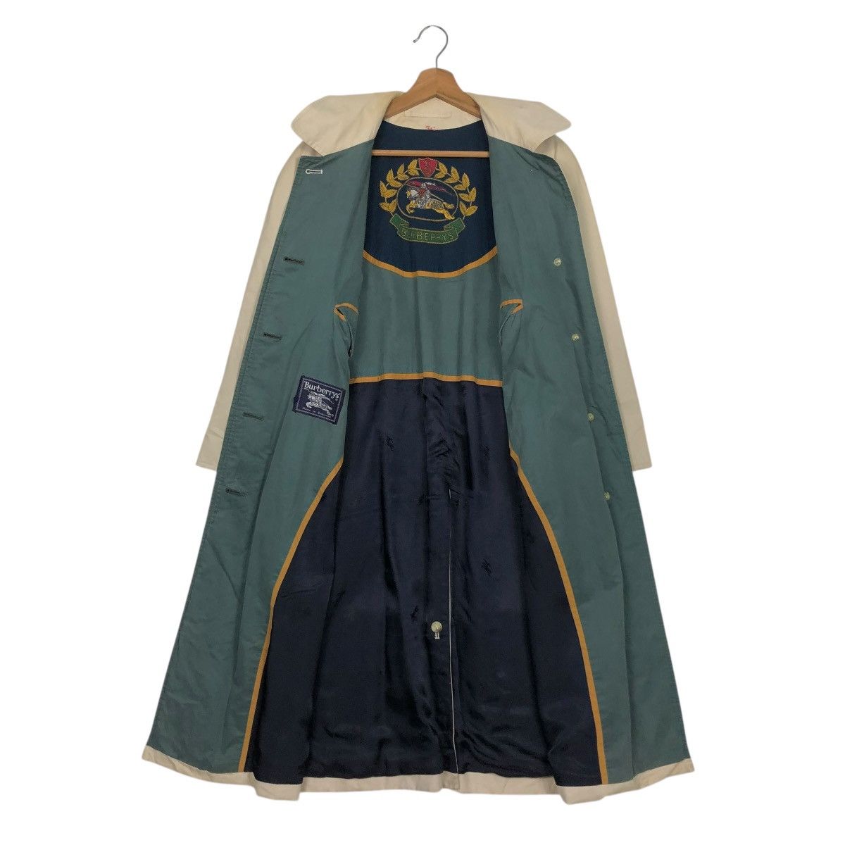 Burberry 🔥VINTAGE LONG TRENCH COATS JACKET BURBERRYS MADE IN ENGLAND Size US M / EU 48-50 / 2 - 1 Thumbnail