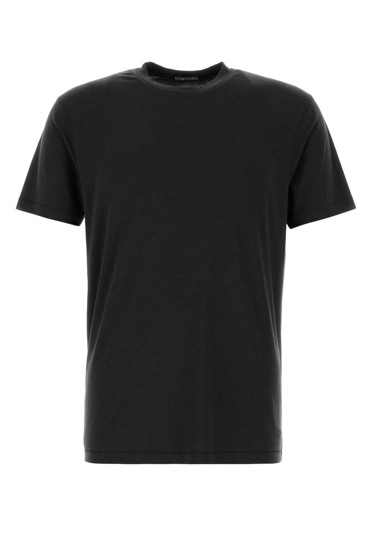 Tom Ford Slate Lyocell Blend T-Shirt Size US S / EU 44-46 / 1 - 1 Thumbnail