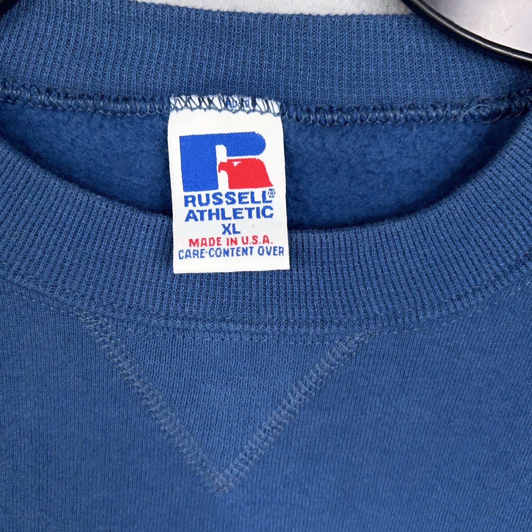 Russell Athletic VINTAGE Russell Army Sweatshirt Mens XL Blue Crewneck 50/50 Made USA 90s Pullover Sweatshirt Mens XL Blue 90s Russell Athletic Crewneck Pullover Size US XL / EU 56 / 4 - 5 Thumbnail