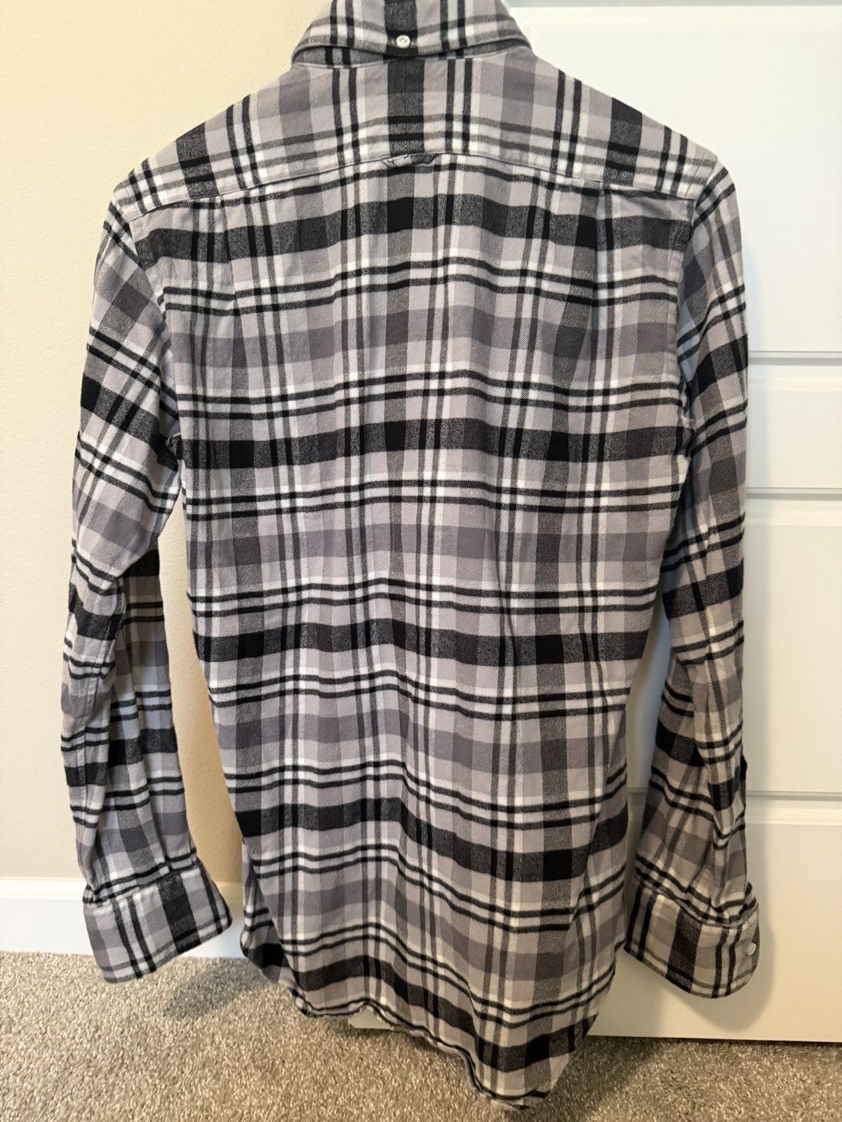 Thom Browne Thom Browne Gray Check Button Down Shirt Japan Size 1 Size US S / EU 44-46 / 1 - 2 Thumbnail