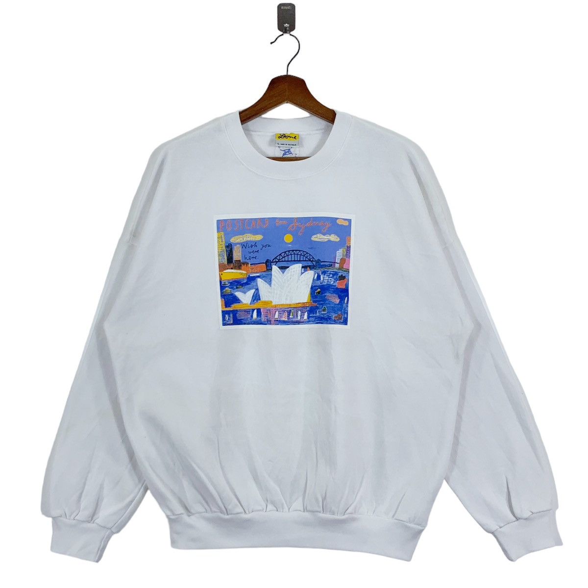 image of Vintage Ken Done Artist Australian Pullover in White, Men's (Size Large)
