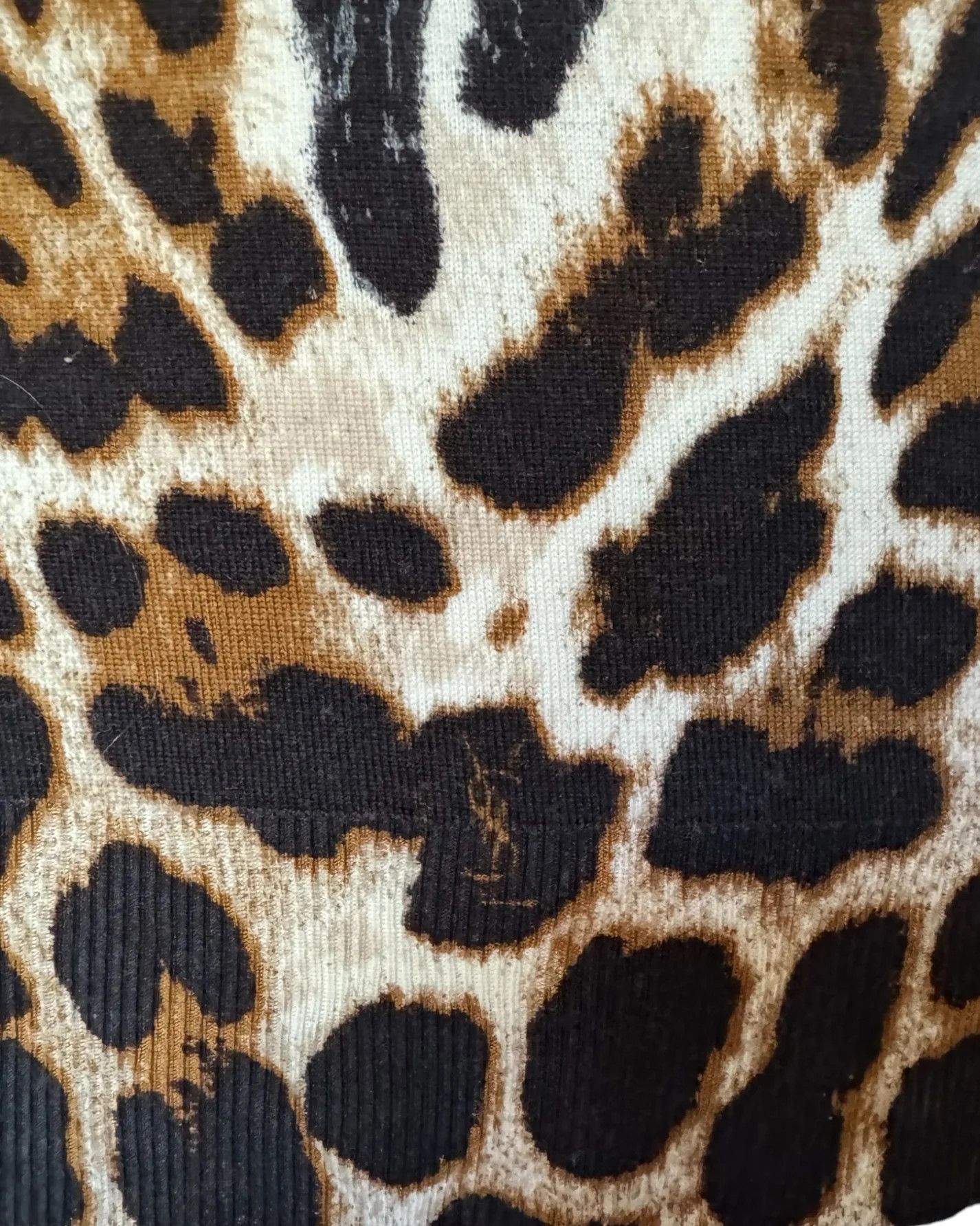 Tom Ford × Yves Saint Laurent Yves Saint Laurent by Tom Ford Leopard Knit Vest, SS 2002 Size S / US 4 / IT 40 - 4 Thumbnail