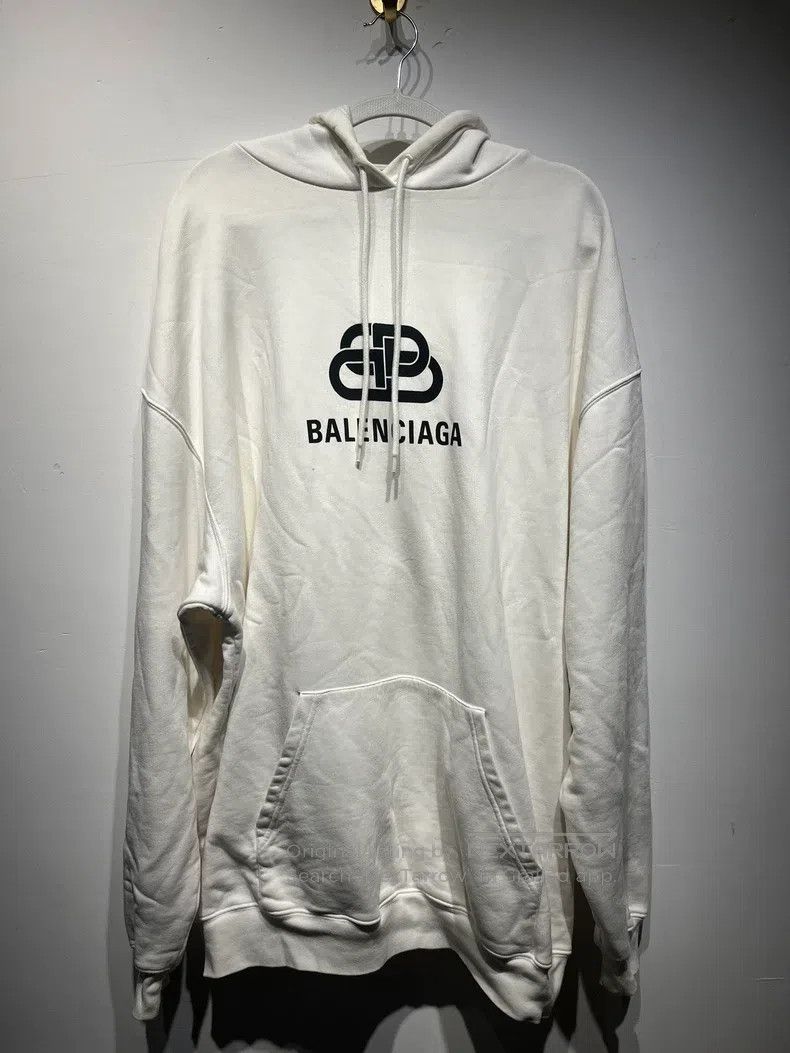 Balenciaga Balenciaga Letter Printed Fleece Hooded Sweatshirt Size US M / EU 48-50 / 2 - 1 Thumbnail