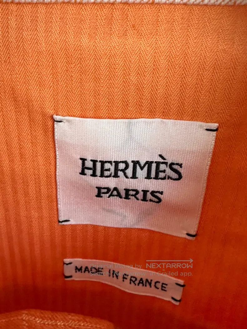 Hermes Hermes Ladies' orange checkered denim jacket Size XS / US 0-2 / IT 36-38 - 2 Thumbnail