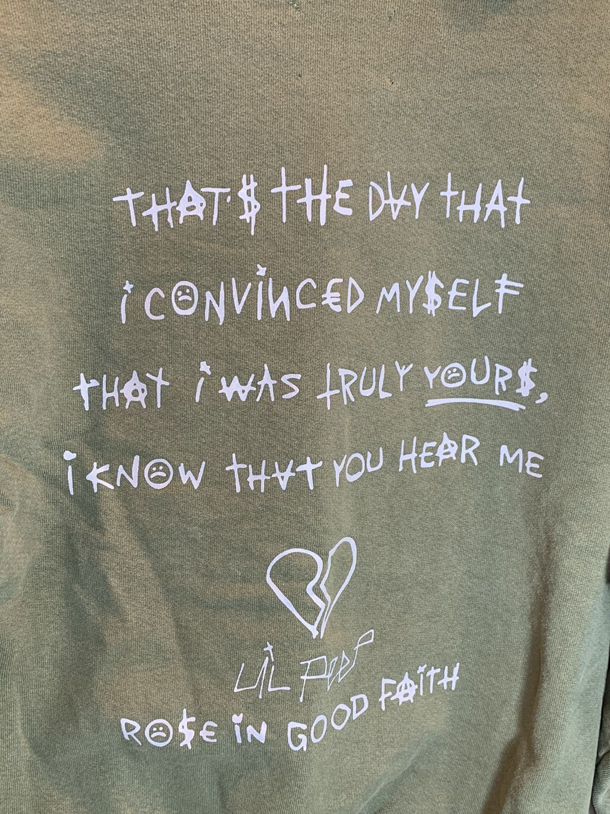 Lil Peep × ROSE IN GOOD FAITH *RARE* Lil Peep x Rose In Good Faith Greenpeace Sweatshirt Size US S / EU 44-46 / 1 - 4 Thumbnail