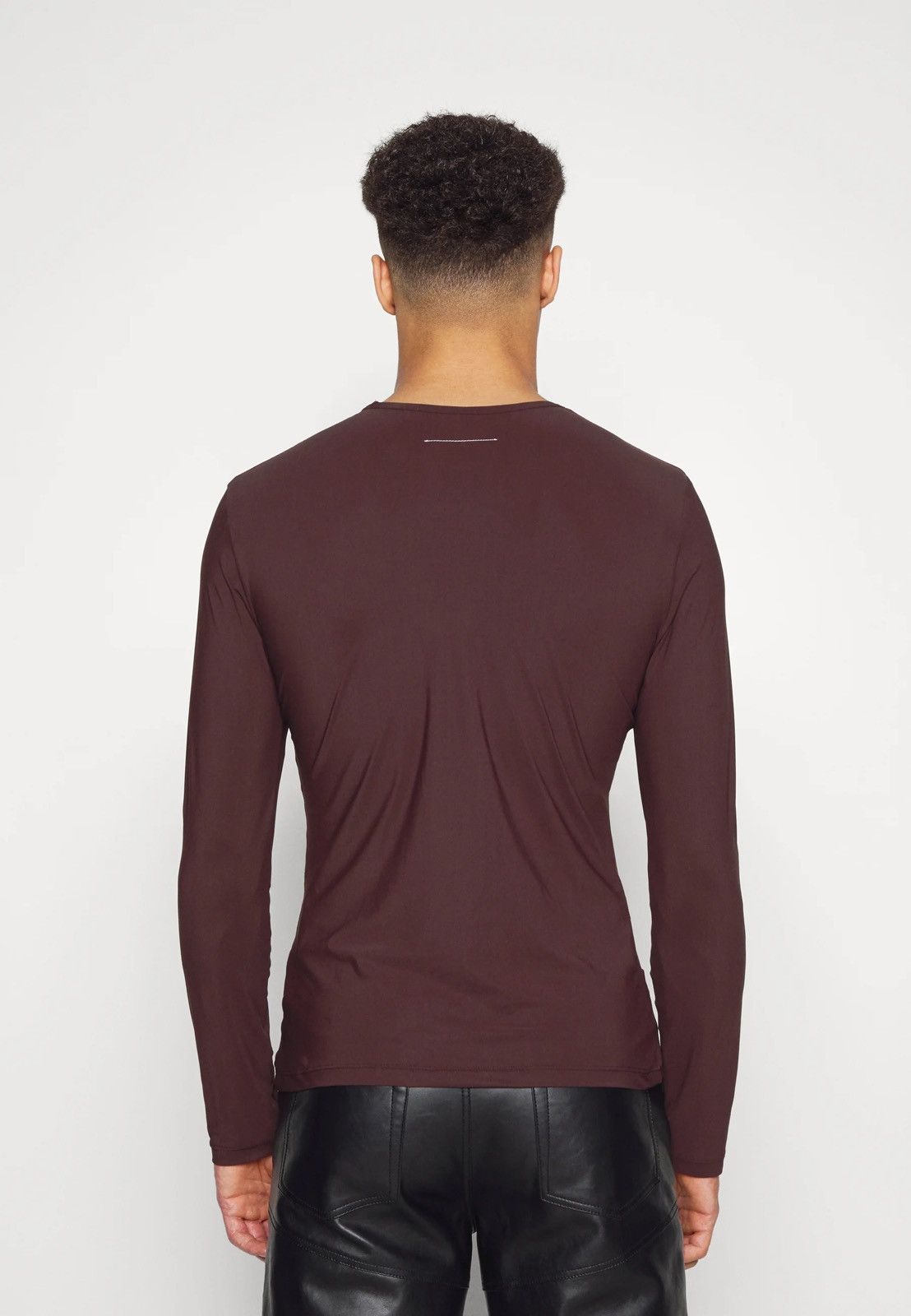 Maison Margiela !DS! SS23 Maison Margiela Printed Logo Chocolate Long Sleeve Size US M / EU 48-50 / 2 - 6 Thumbnail