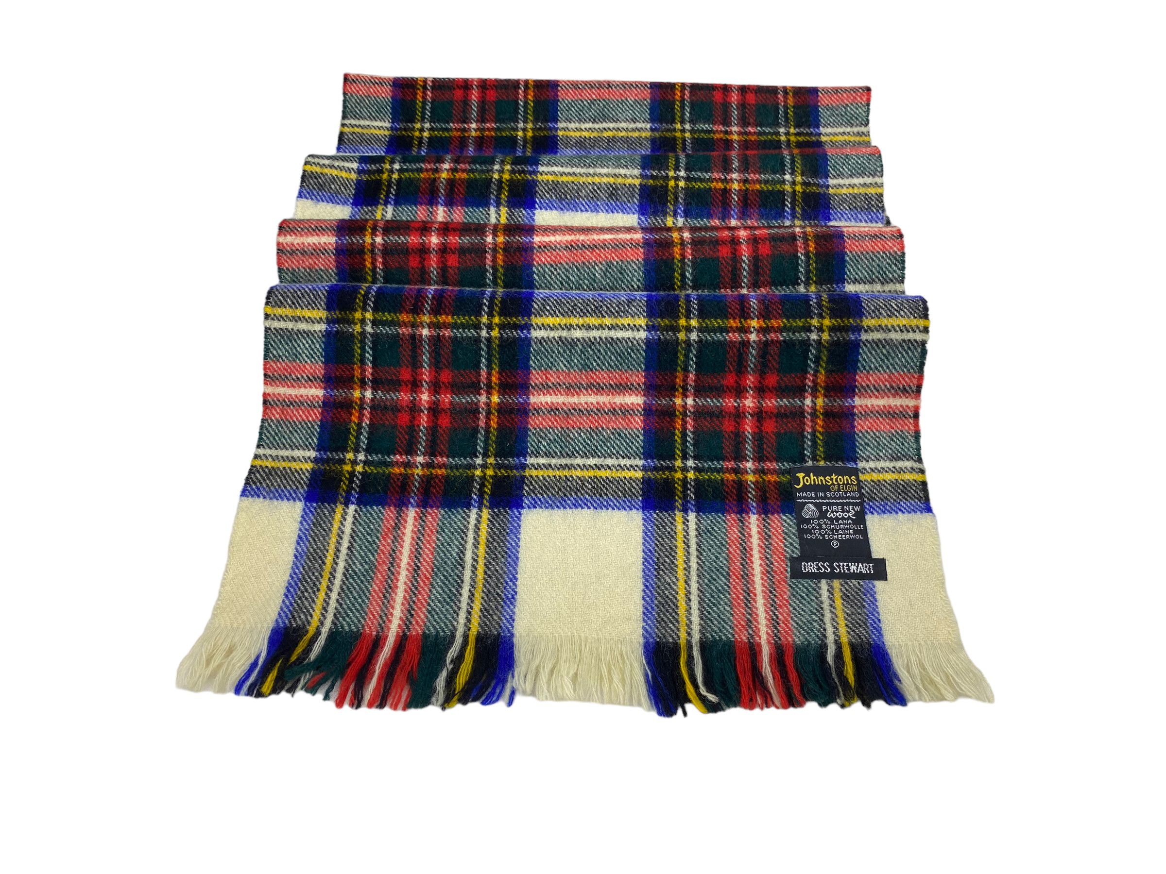 Johnstons Of Elgin × Vintage Vintage Johnstons of Elgin PureNewWool Checkered Plaid Scarf Size ONE SIZE - 8 Thumbnail