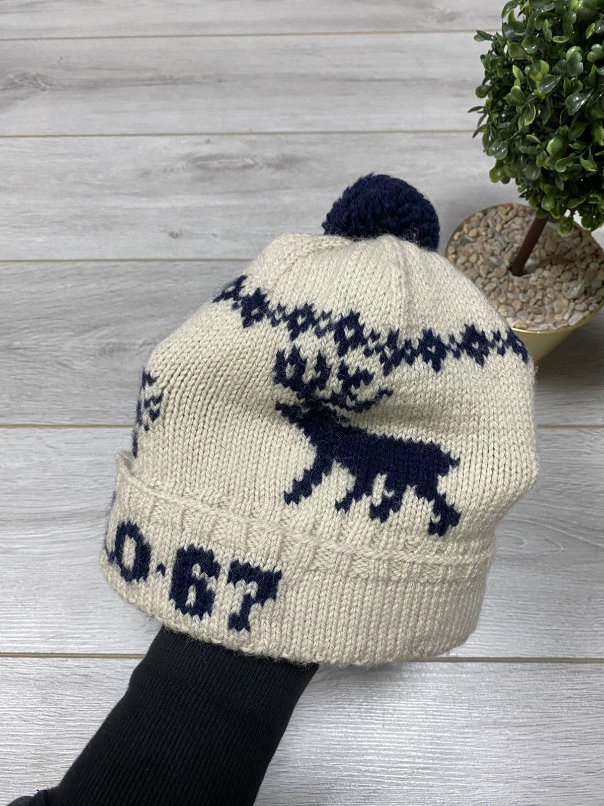 Vintage Polo Ralph Lauren 🦌 deer vintage beanie hat knitted patterns Size ONE SIZE - 4 Thumbnail