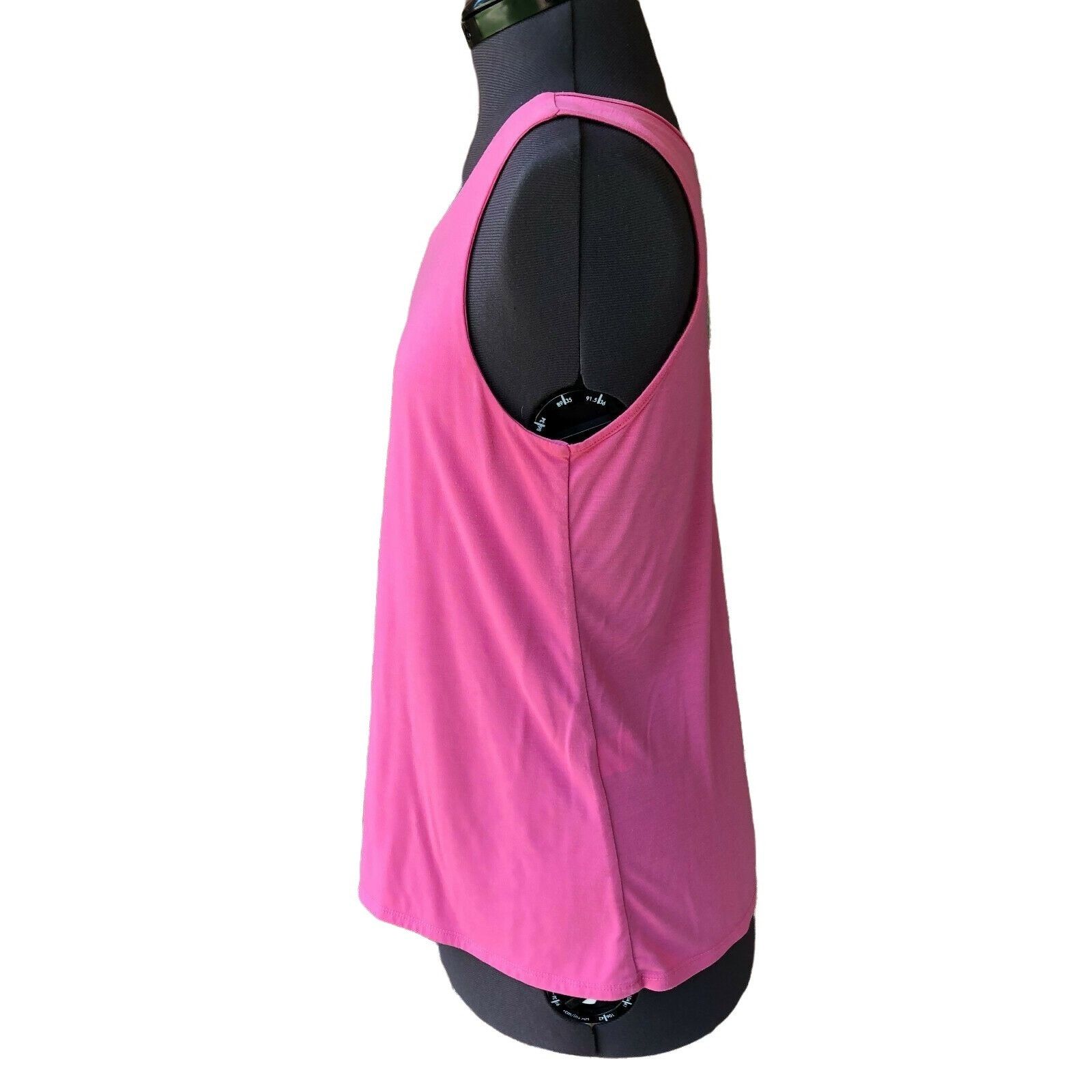 Other Laurie Solet Women's Bright Pink Sleeveless Top Tank Scoop-N Size M / US 6-8 / IT 42-44 - 3 Thumbnail