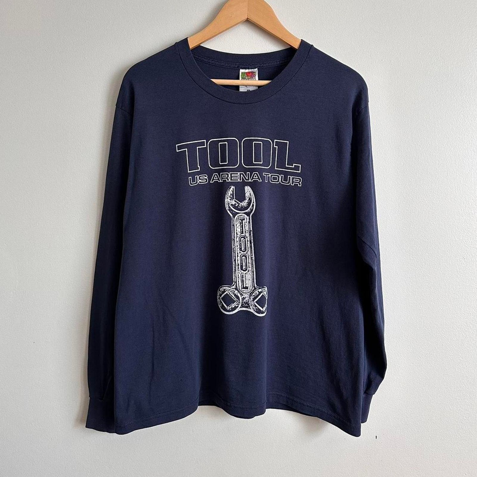 image of Band Tees x Fruit Of The Loom Vintage Tool Band Shirt in Blue, Men's (Size Large)