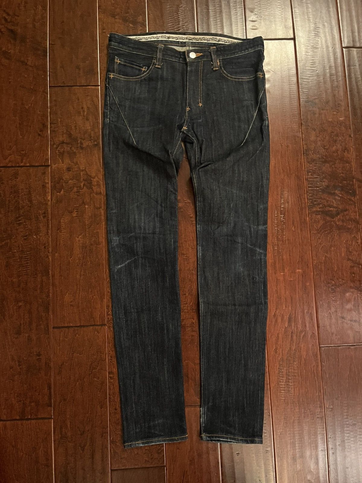 Pre-owned Number N Ine Number (n)ine Aw08 Portland Crying Heart Patch Denim In Blue