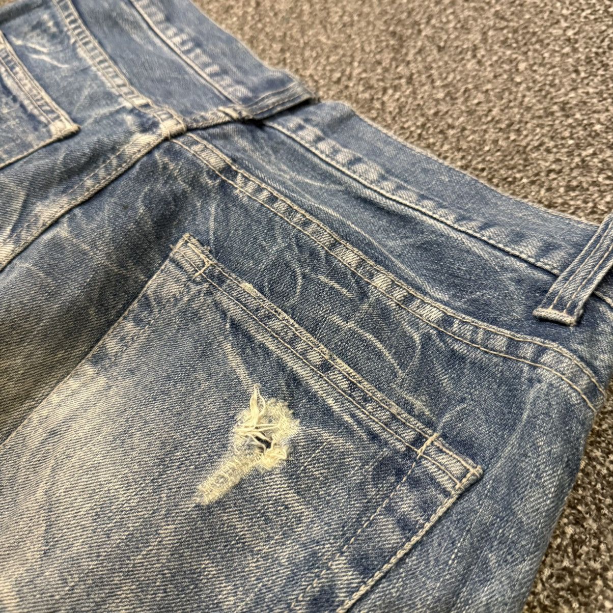 Le Grande Bleu (L.G.B.) 🔥🇯🇵 Archive y2k Nylaus Clothing Bootcut Whisker Denim Size US 34 / EU 50 - 10 Thumbnail