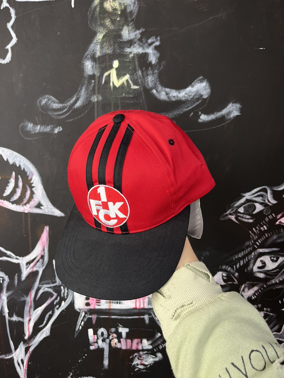 Adidas Vintage 90s Adidas FCK 1 Kaiserslautern Soccer Football Hat Size ONE SIZE - 1 Thumbnail