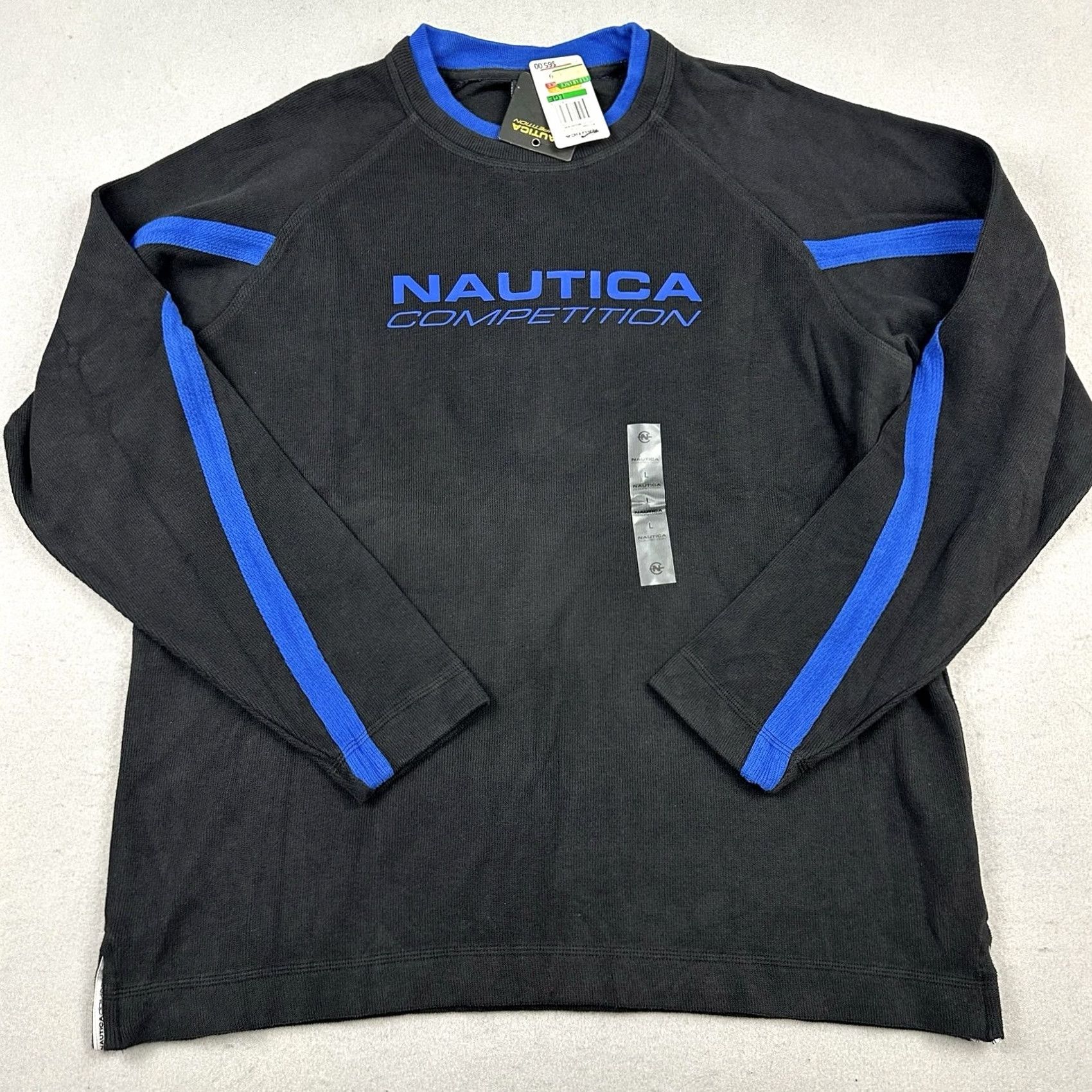 Nautica VINTAGE Nautica Sweater Mens Large Black Crewneck Knit Pullover Logo Casual Y2K Deadstock Size US L / EU 52-54 / 3 - 2 Thumbnail
