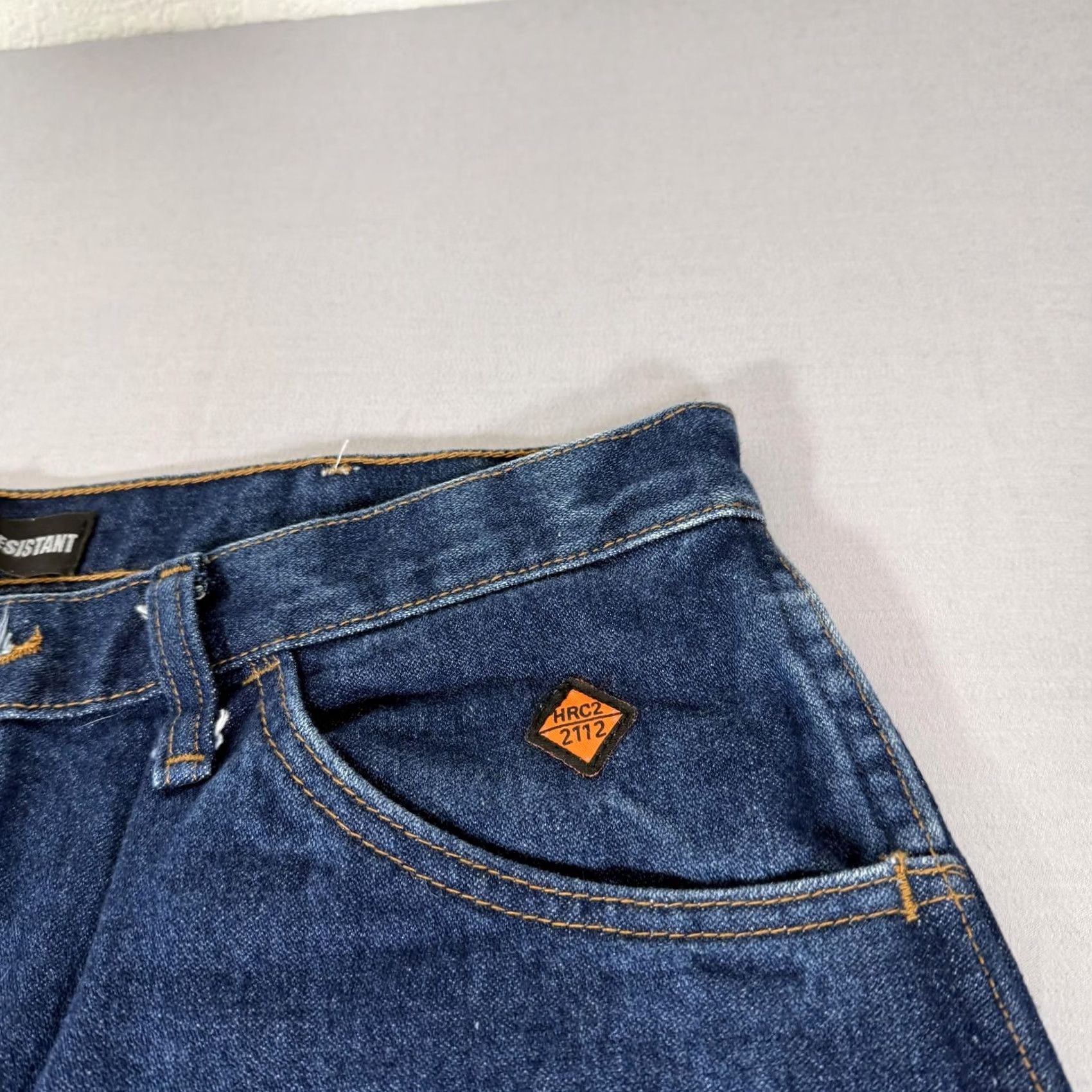 Wrangler WRANGLER Jeans Men 36x36 Blue FR Flame Resistant Relaxed Fit Denim Pants Western Straight Leg Workwear Size US 36 / EU 52 - 3 Thumbnail