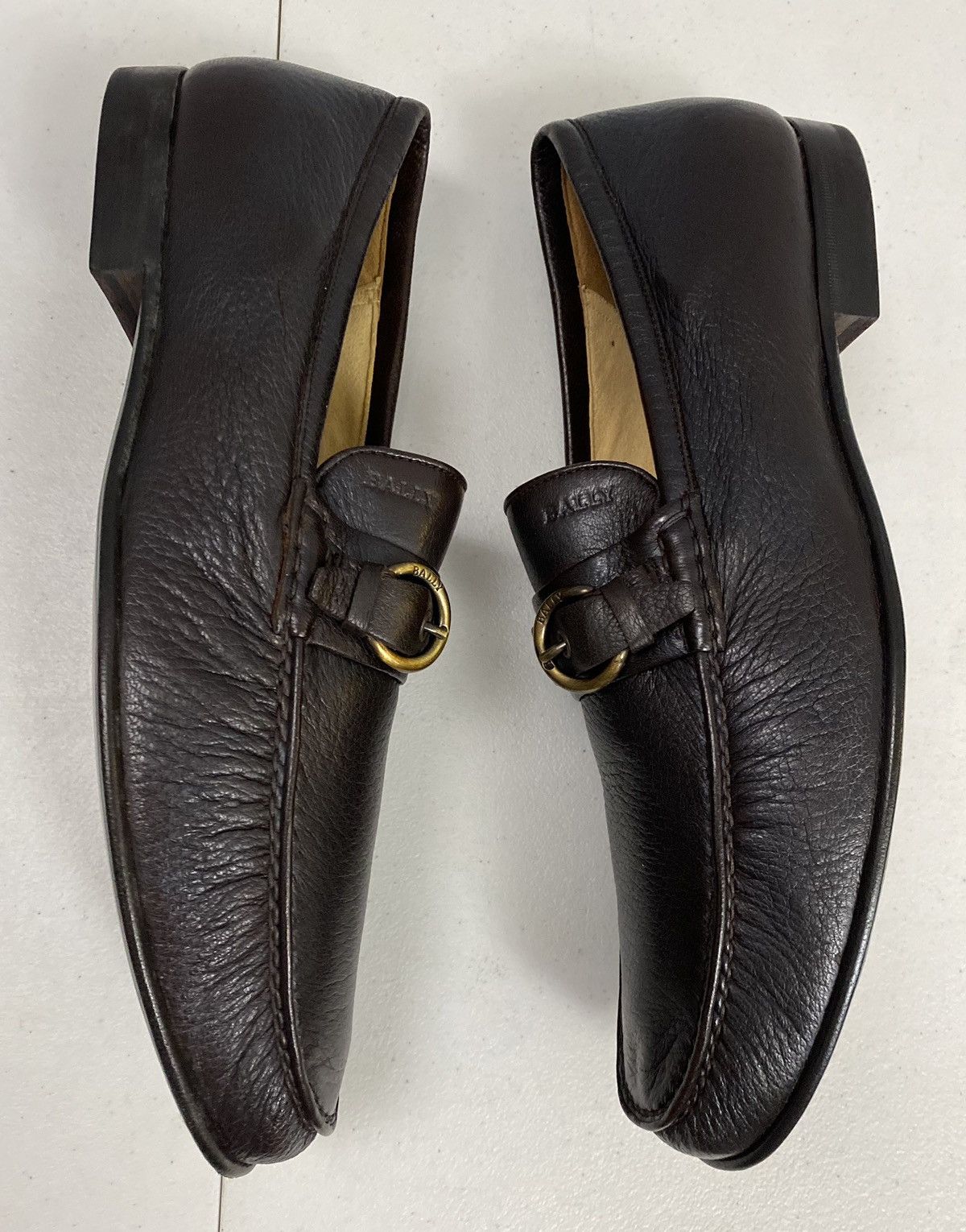 Bally Bally Dark Brown Deerskin Logo Buckled Strap Loafer 12 NIB Size US 12 / EU 45 - 3 Thumbnail