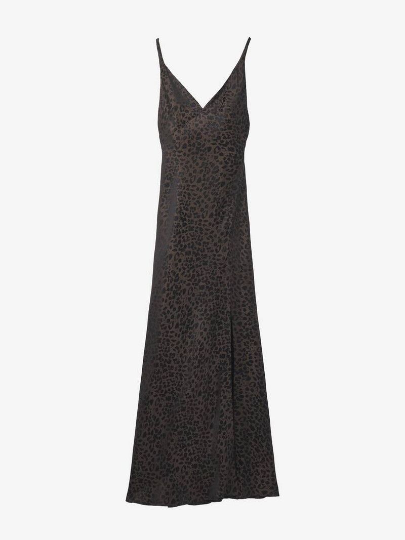 Alexander McQueen o1srvl11e0226 Leopard Jacquard Dress In Multicolor Size M / US 6-8 / IT 42-44 - 1 Thumbnail