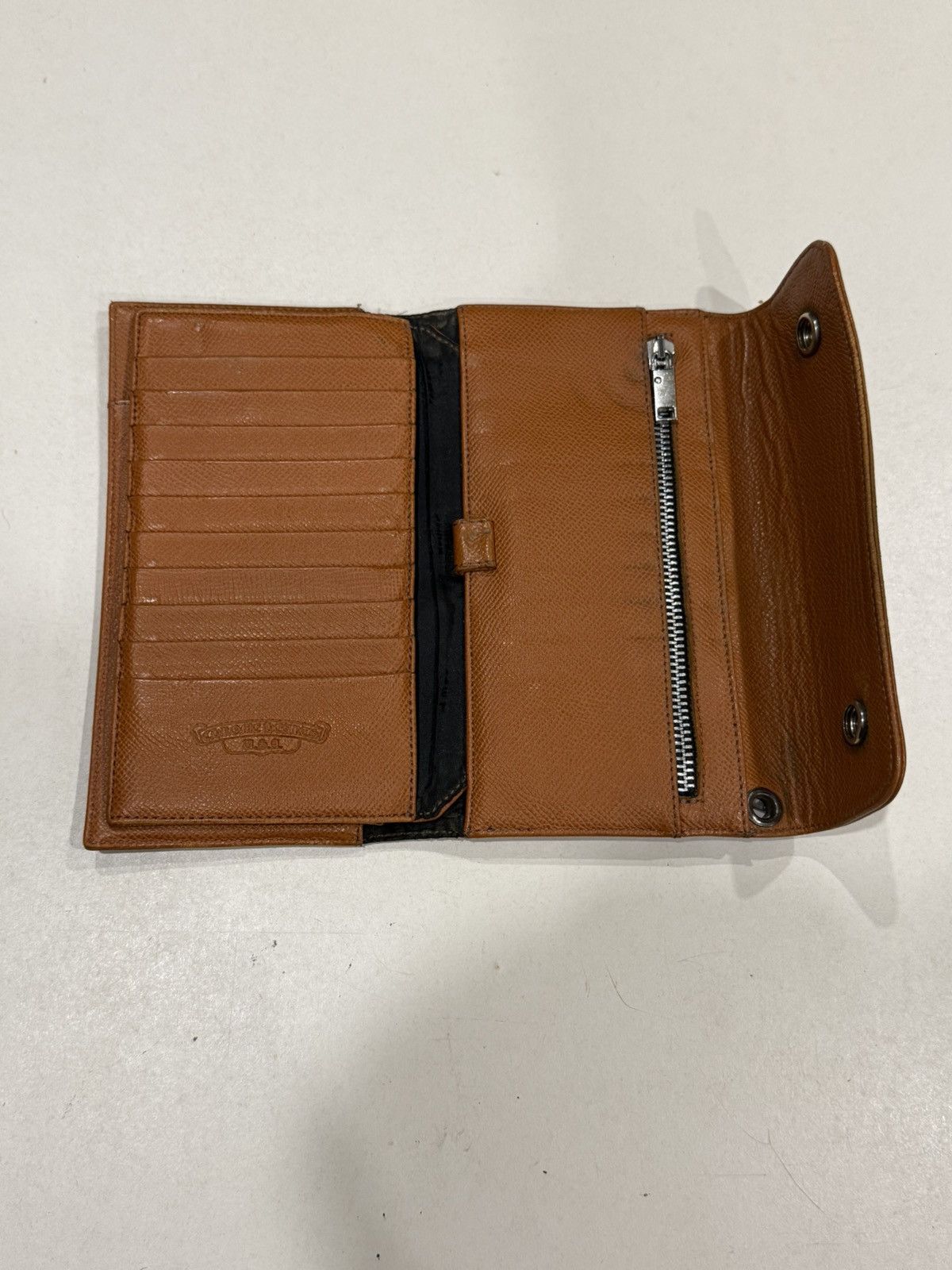 Chrome Hearts Chrome Hearts Wave Wallet Brown Leather Silver Cross Balls Size ONE SIZE - 8 Thumbnail