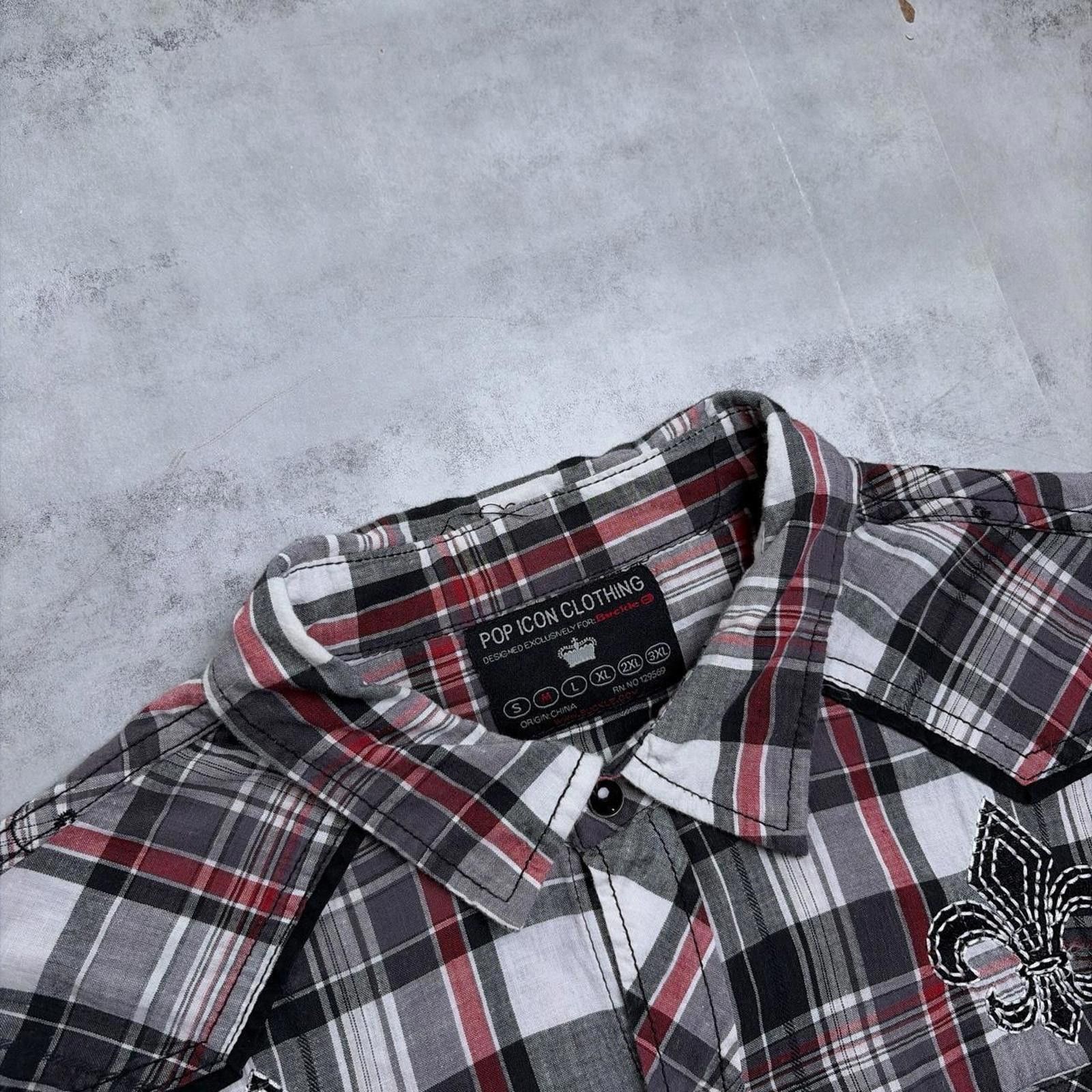 Affliction Y2K Affliction Style Plaid Cross Long Sleeve Button Up Shirt Size US M / EU 48-50 / 2 - 5 Thumbnail