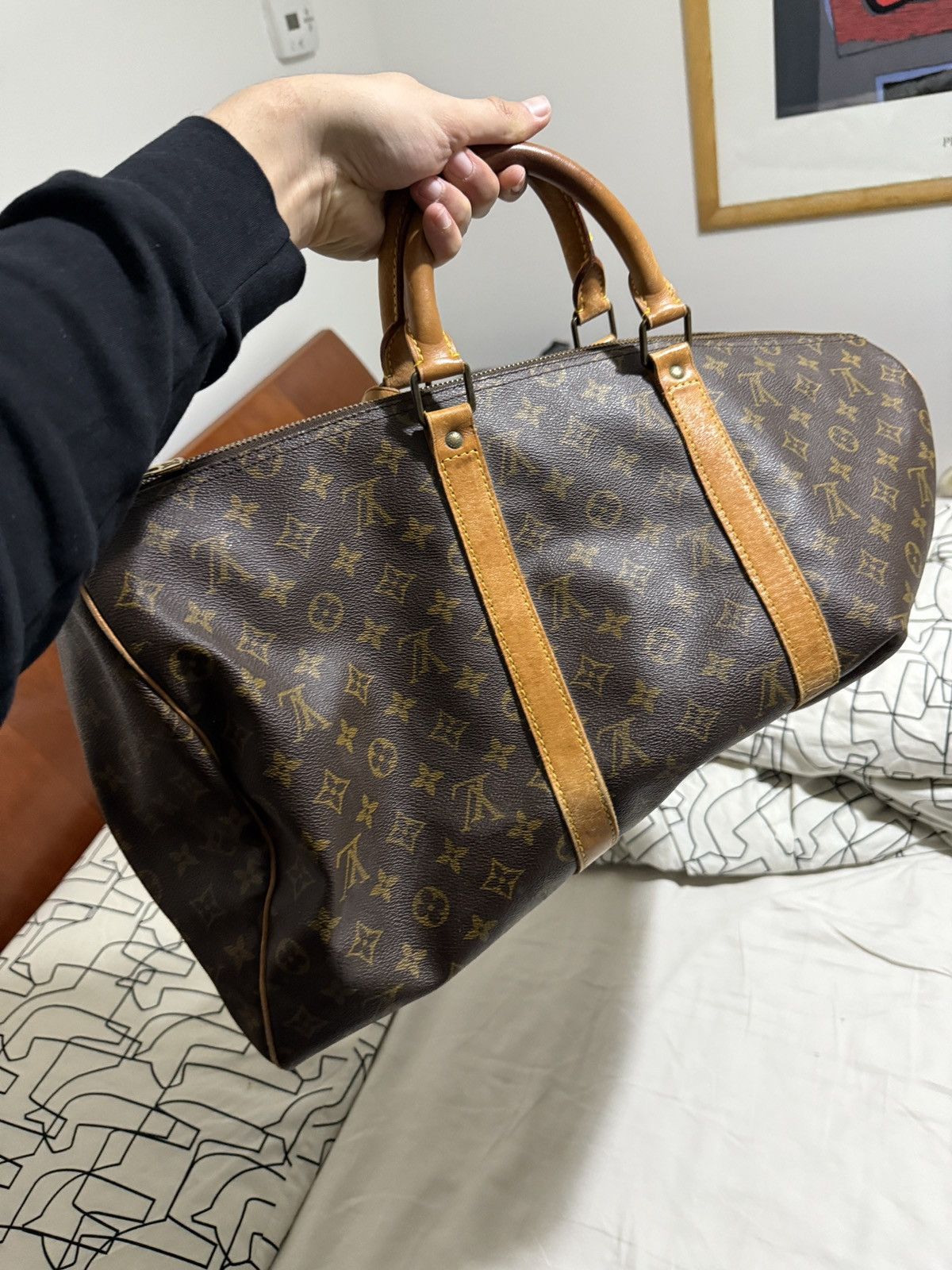 Louis Vuitton Louis Vuitton Brown Monogram Duffle Bag Size ONE SIZE - 2 Thumbnail
