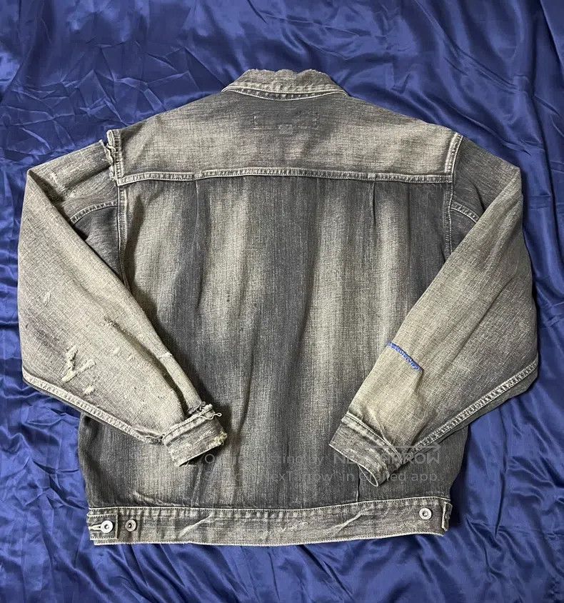 Neighborhood Neighborhood Patchwork distressed water-washed denim jacke Size US XL / EU 56 / 4 - 4 Thumbnail
