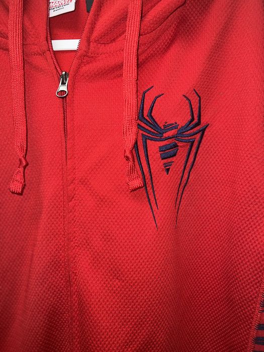 Marvel Comics Spider Man Red Sweater Zip Up Rare Grailed