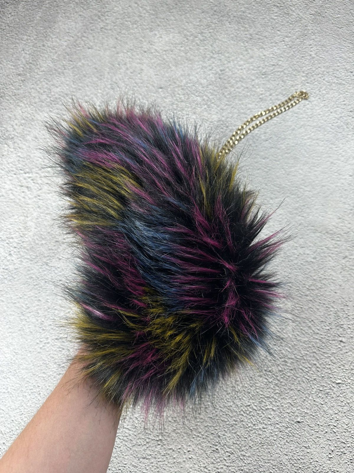 Japanese Brand Crazy Y2K Fur Fuzzy Japan Bag Opium Effected SK8 Style Size ONE SIZE - 3 Thumbnail