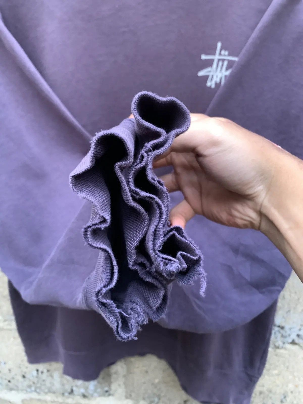 Stussy Vintage 90 Stüssy Big Logo Faded Purple Sweatshirt Thrashed Size US L / EU 52-54 / 3 - 7 Thumbnail