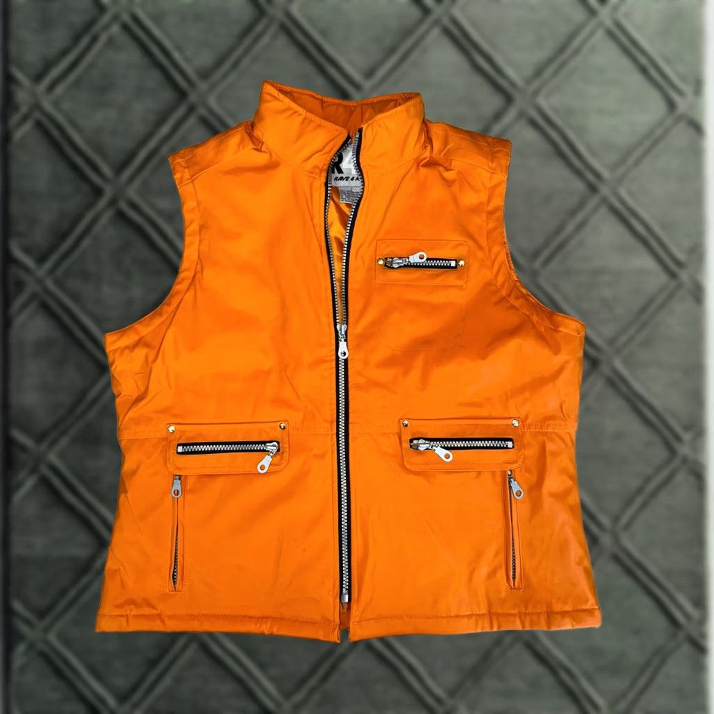 Vintage VINTAGE Rave 4 Real Vest Orange Polyurethane Zip Womens L GUC Y2K Size L / US 10 / IT 46 - 1 Thumbnail